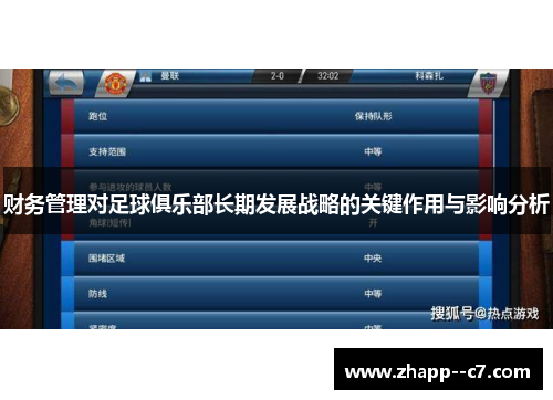 财务管理对足球俱乐部长期发展战略的关键作用与影响分析